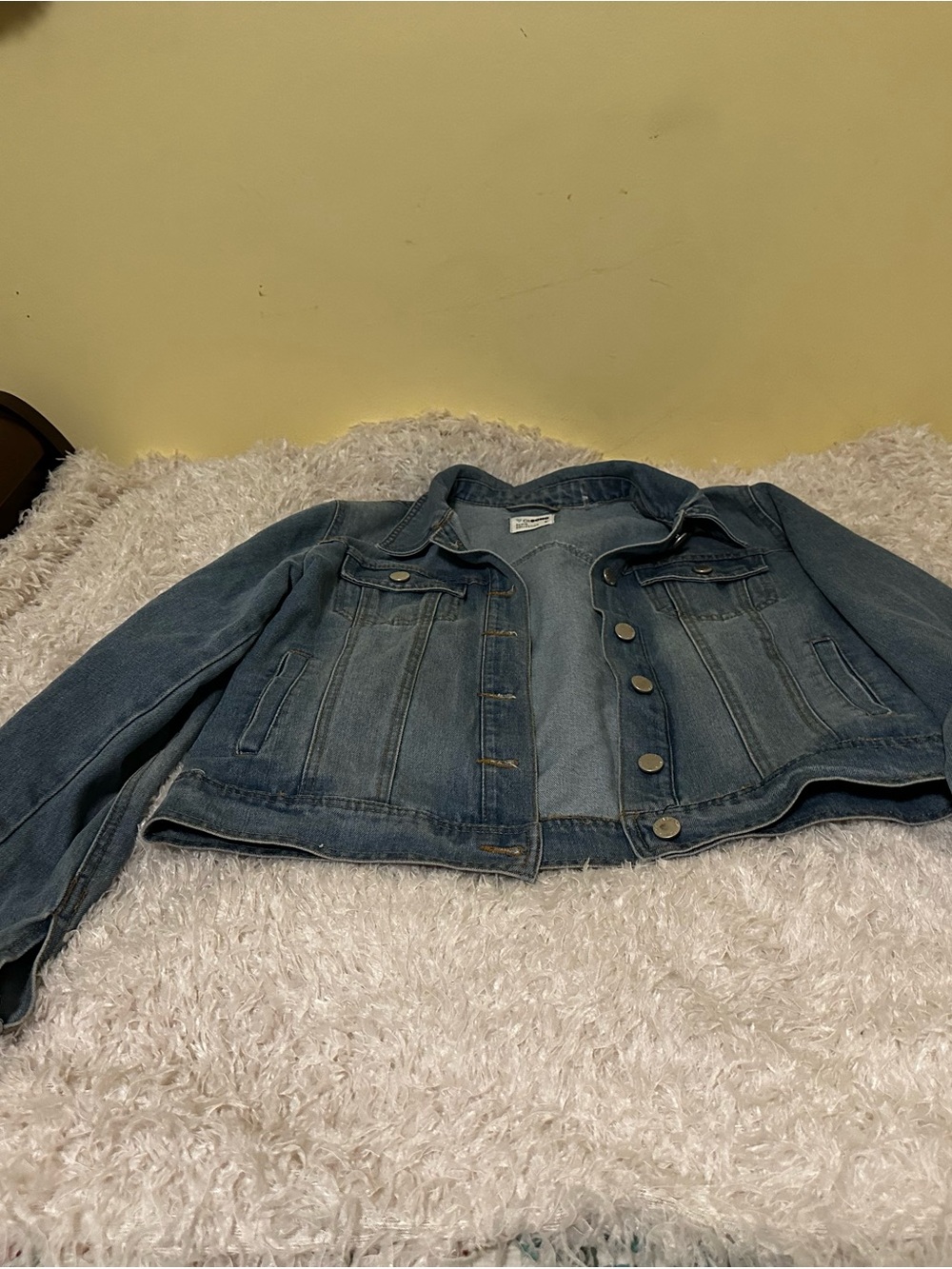 Ci Sono Washed Blue Denim Jacket - Classic Button-Front